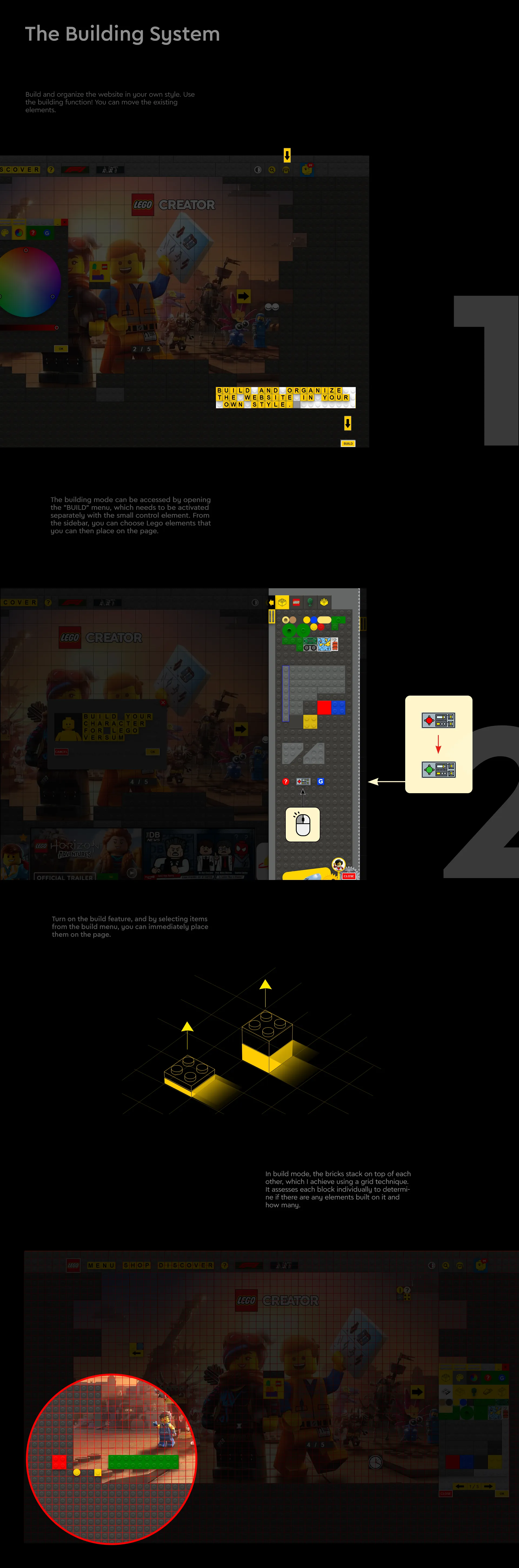 LEGO® Website Redesign - Wesite Building System by Laszlo Barath