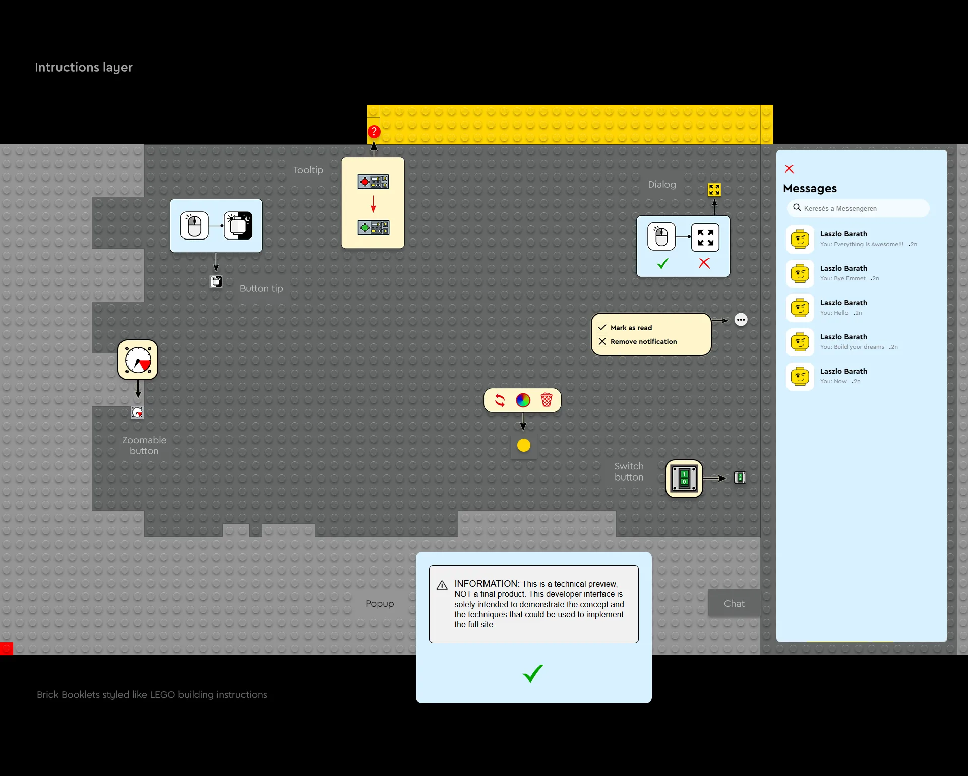 LEGO® Website Redesign Concept - Instruction elements by Laszlo Barath