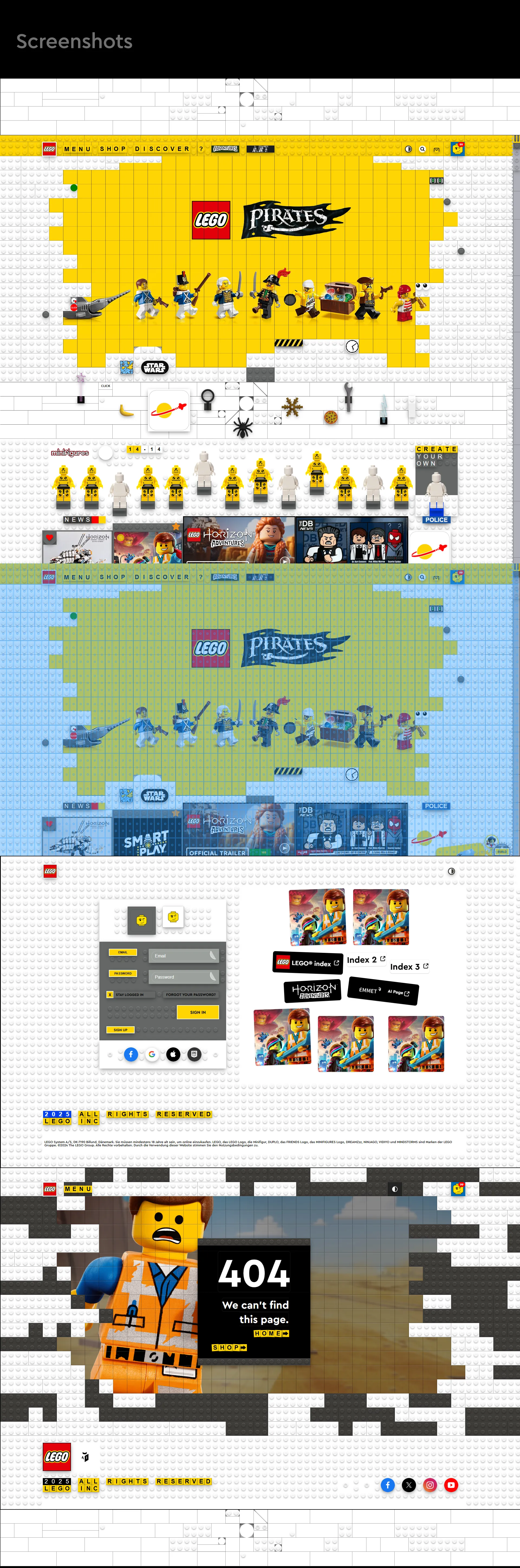 LEGO® Website Redesign Concept - Screenshots by Laszlo Barath