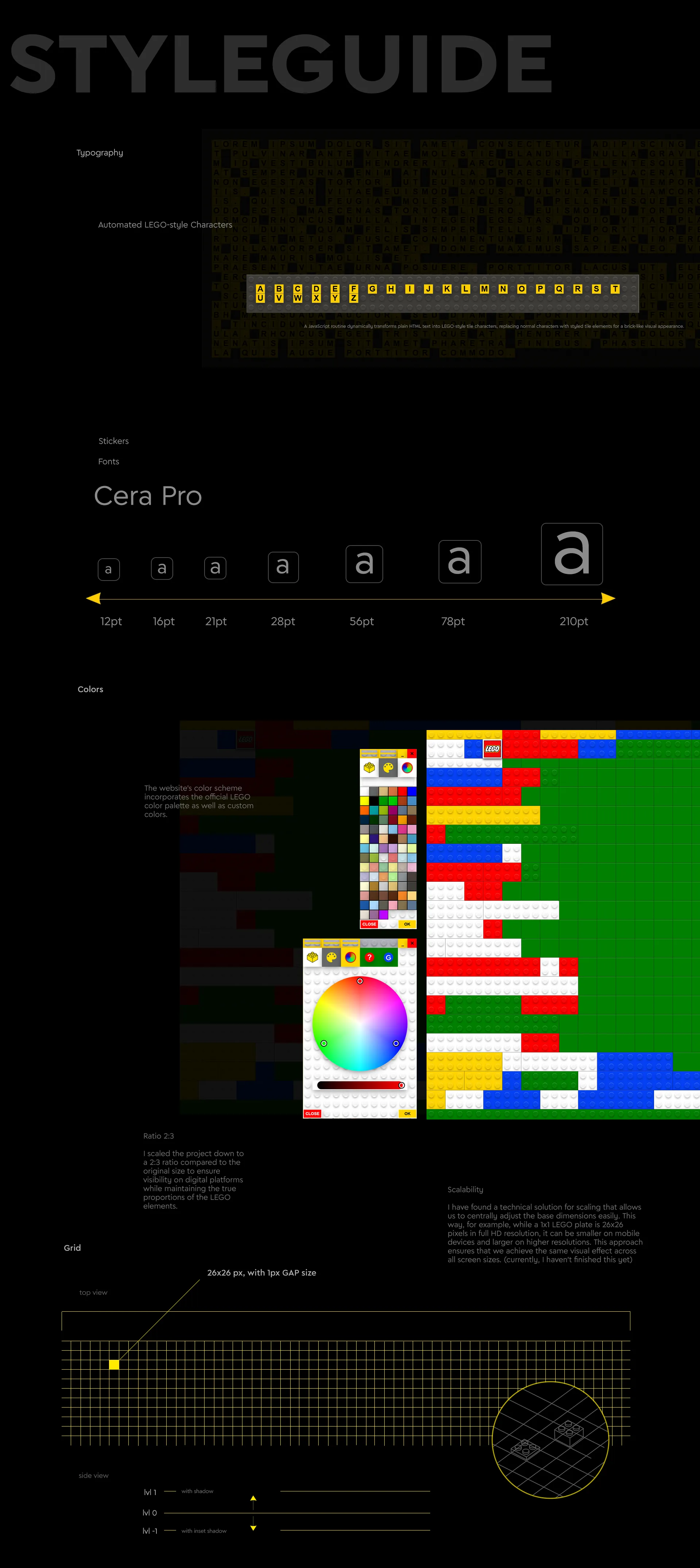 LEGO® Website Redesign Concept - Styleguide by Laszlo Barath