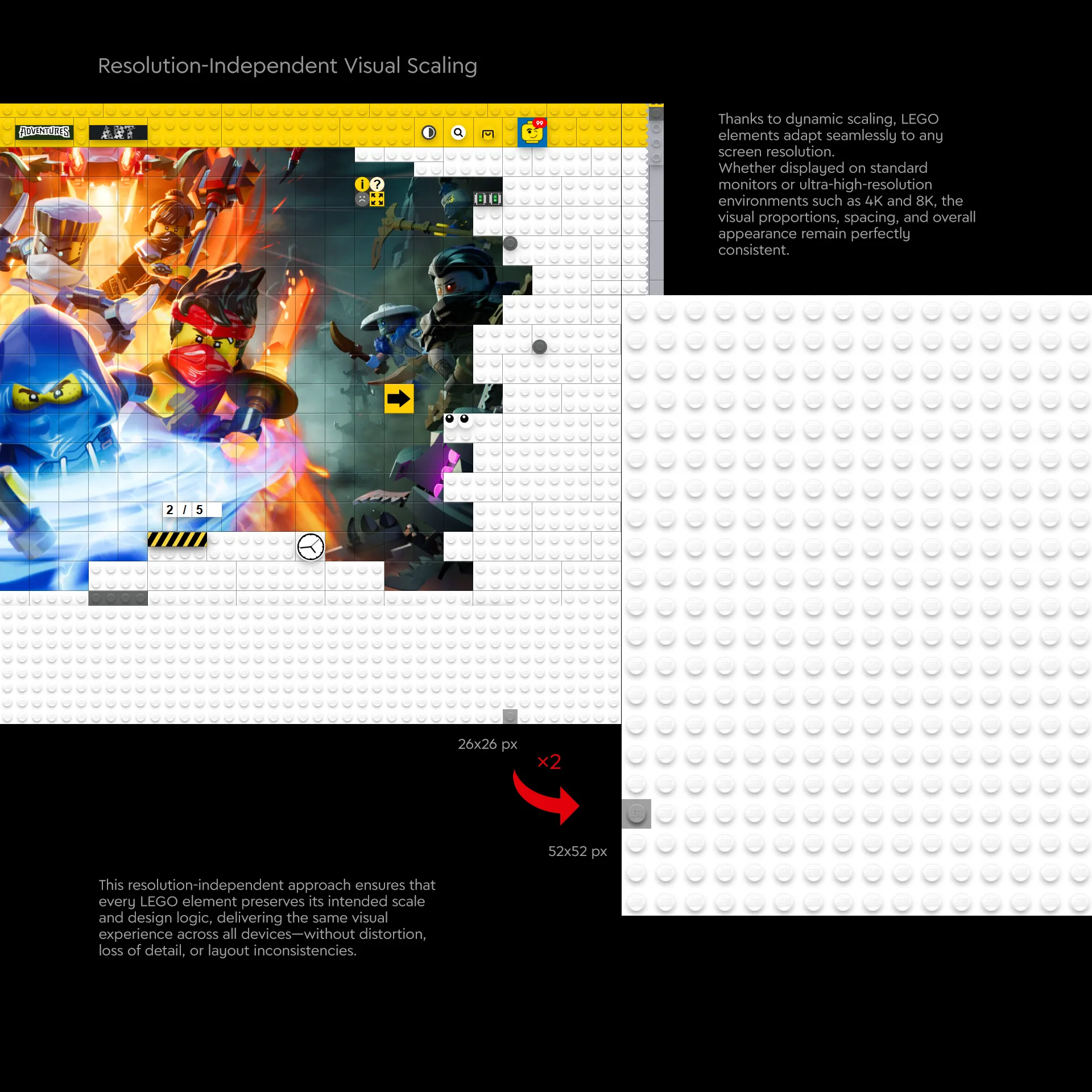 LEGO® Website Redesign - Visual Scaling