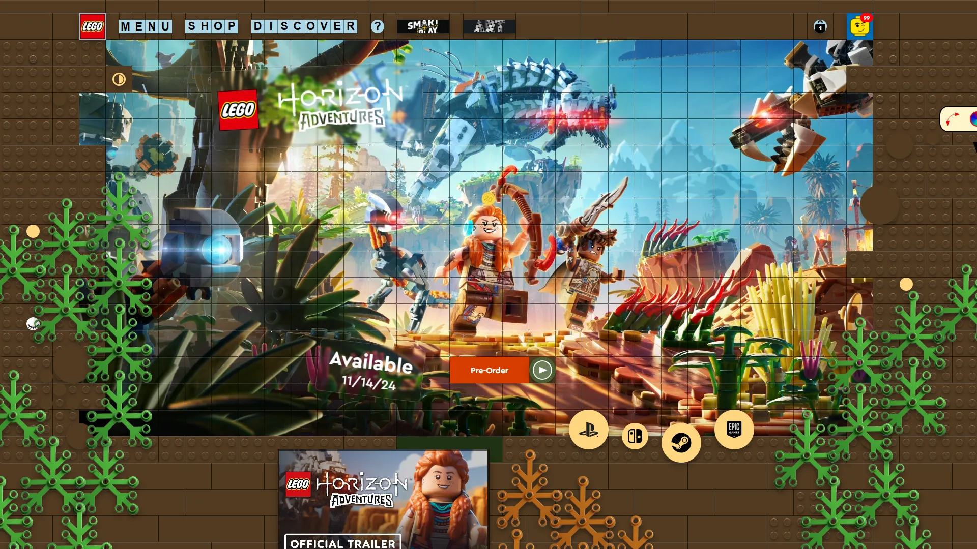 LEGO website redesign concept UI UX web design screenshot - lego plants ui