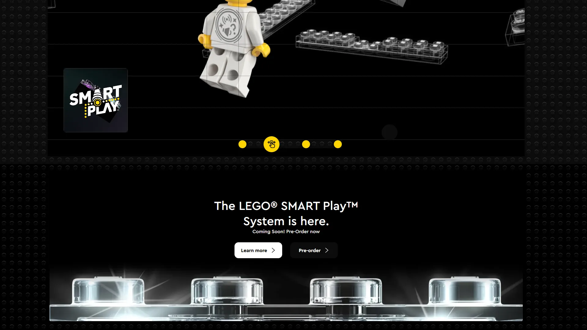 LEGO website redesign concept UI UX web design screenshot - smart Brick Slider