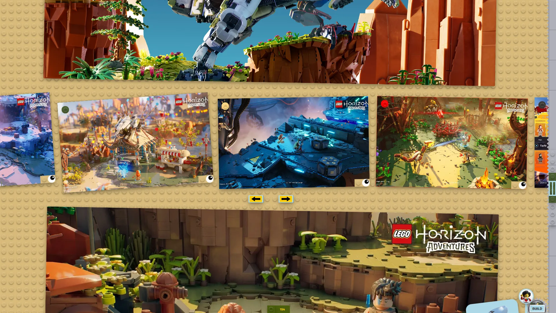 LEGO website redesign concept UI UX web design screenshot - paper style image gallery