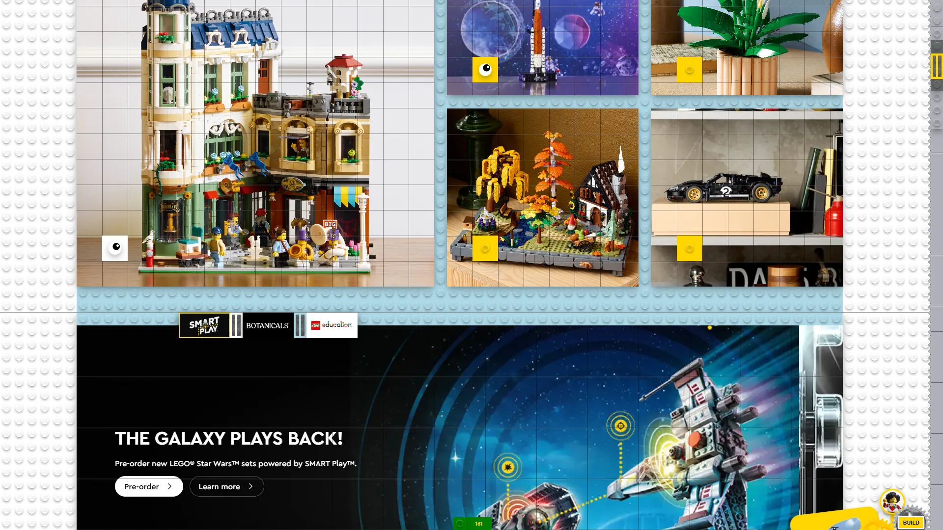LEGO website redesign concept UI UX web design screenshot - grid