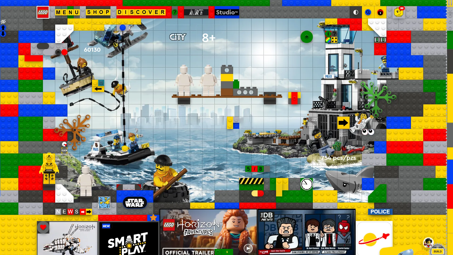 LEGO website redesign concept UI UX web design screenshot - index page