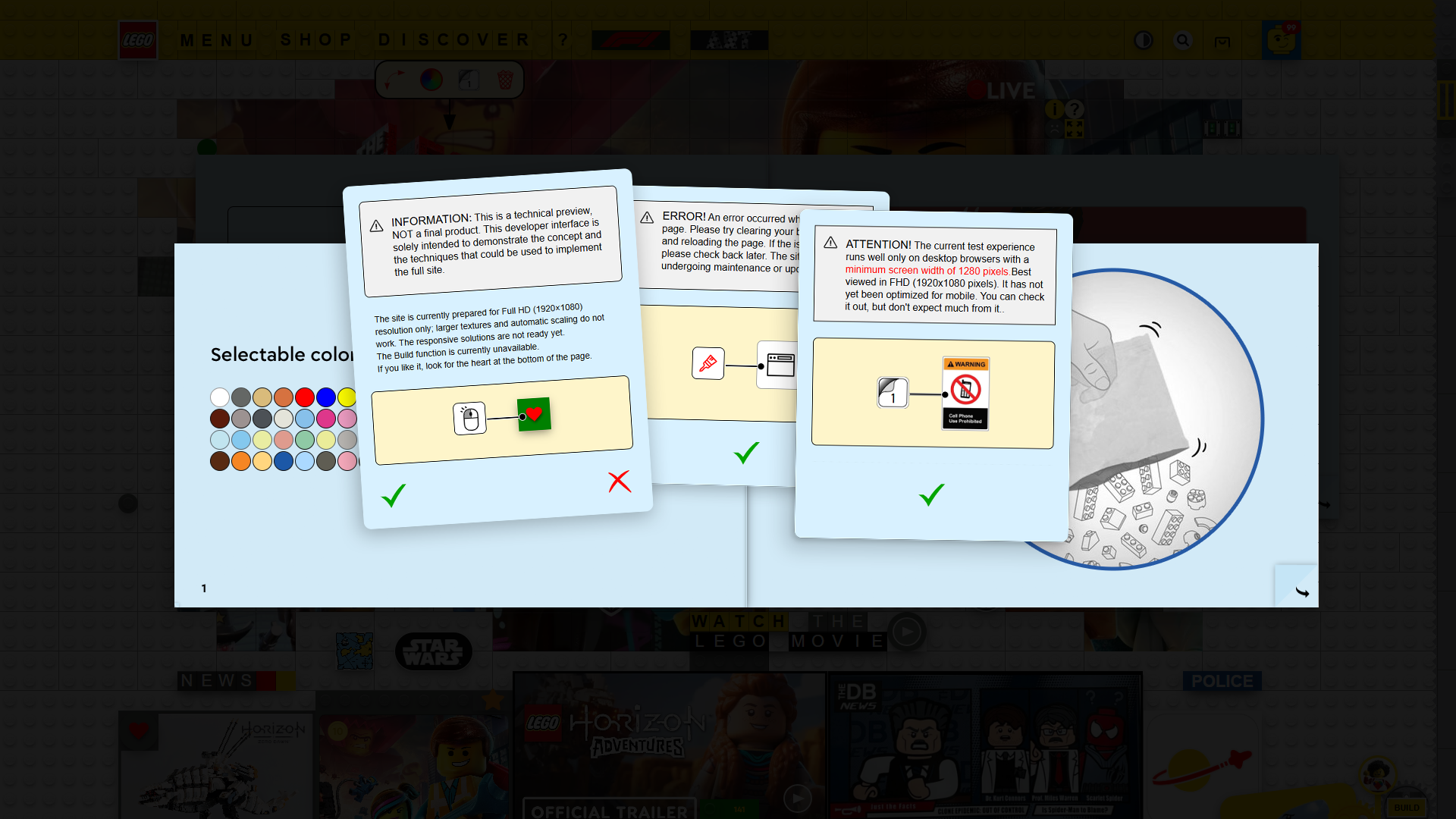 LEGO® Website Redesign Concept - Instruction elements by Laszlo Barath