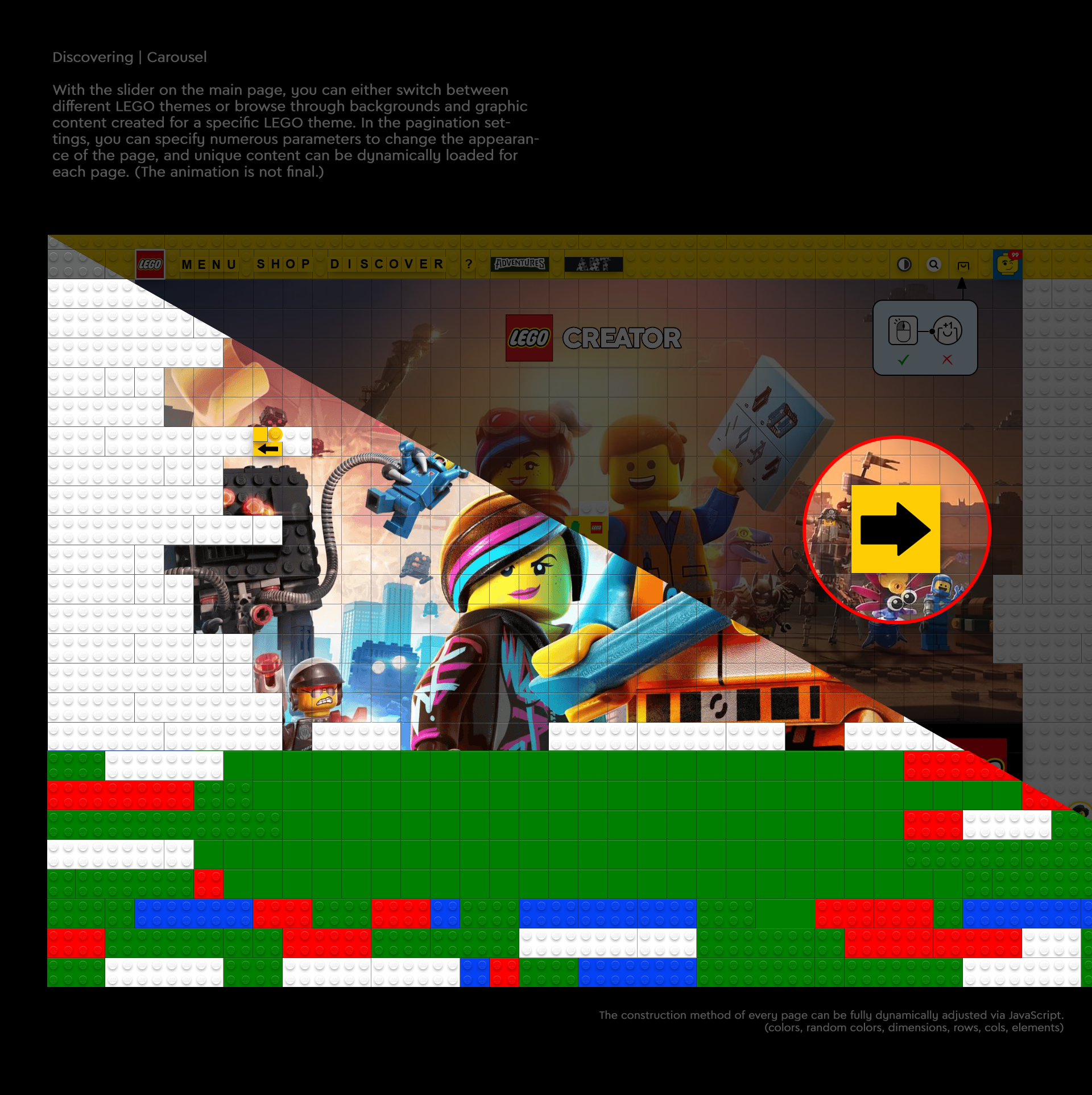 LEGO® Website Redesign Concept - Carousel – Theme Browser by Laszlo Barath