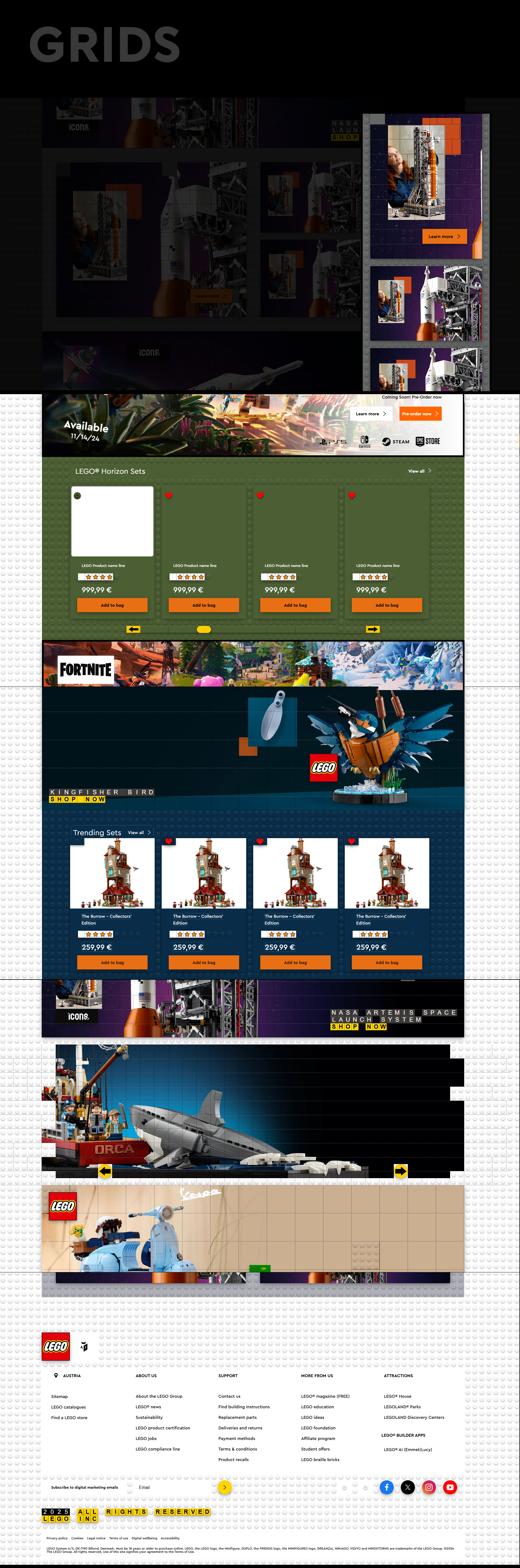 LEGO® Website Redesign Concept - Dynamic CSS Grid System by Laszlo Barat 