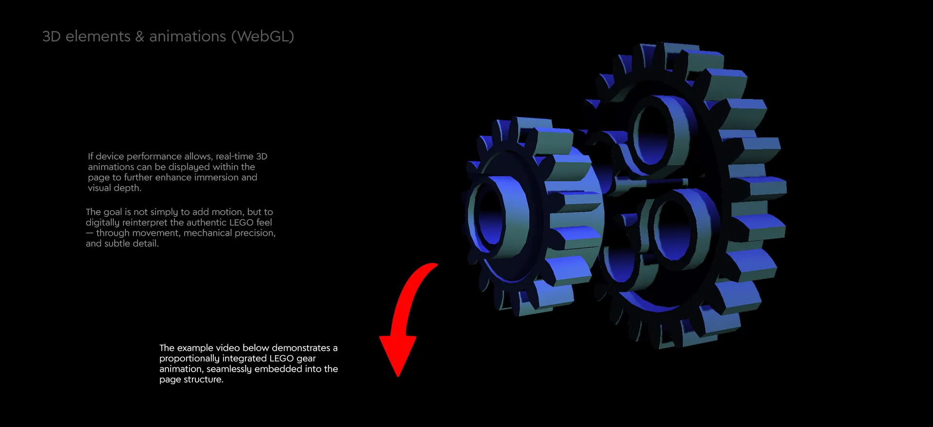 LEGO® Website Redesign - 2D to 3D WebGL/WebGPU Transition Concept by Laszlo Barath