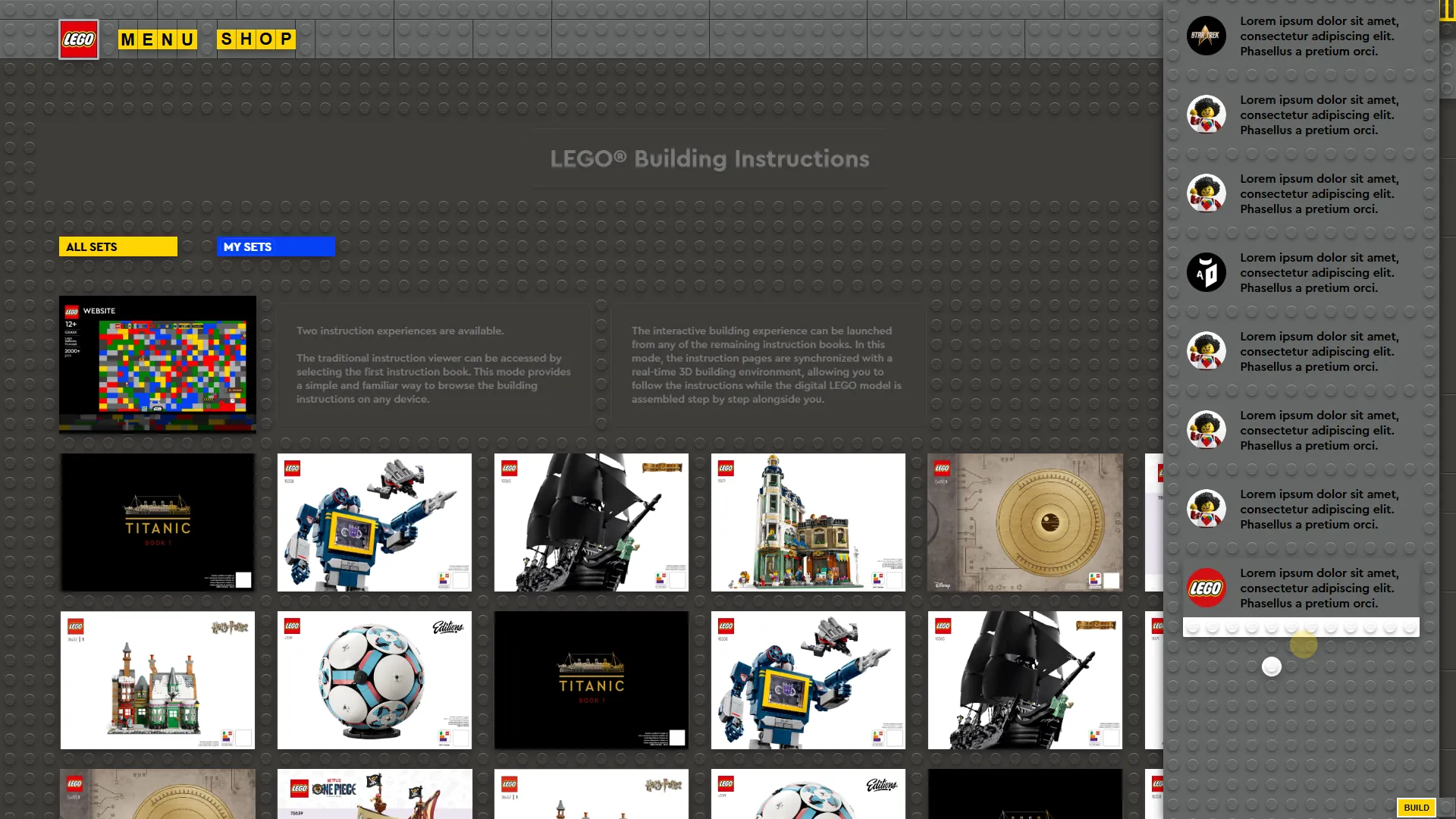 LEGO® Website Redesign Concept - Building Instructions by Laszlo Barath