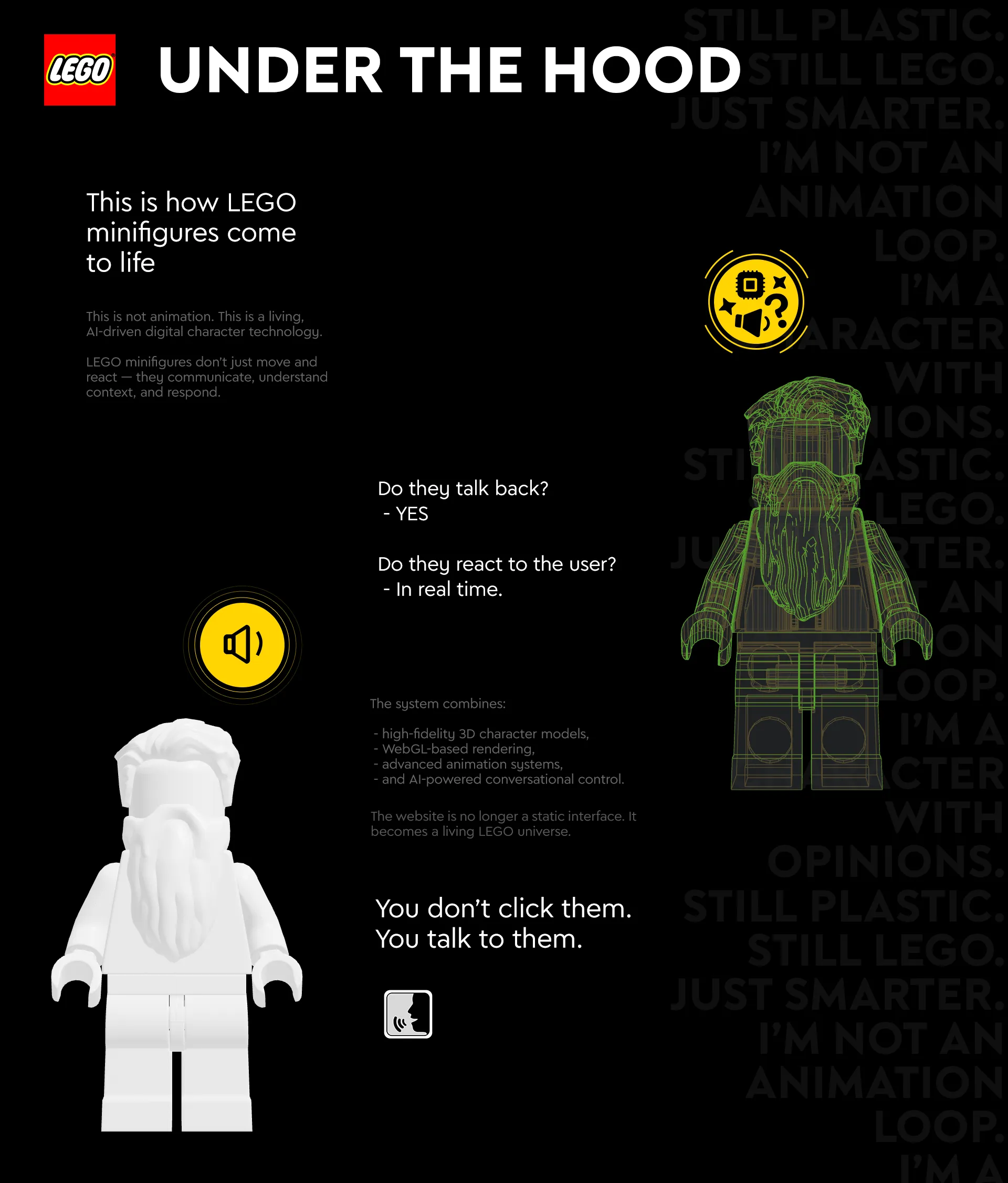 LEGO® Website Concept - AI-Driven Minifigure Interactions by Laszlo Barath