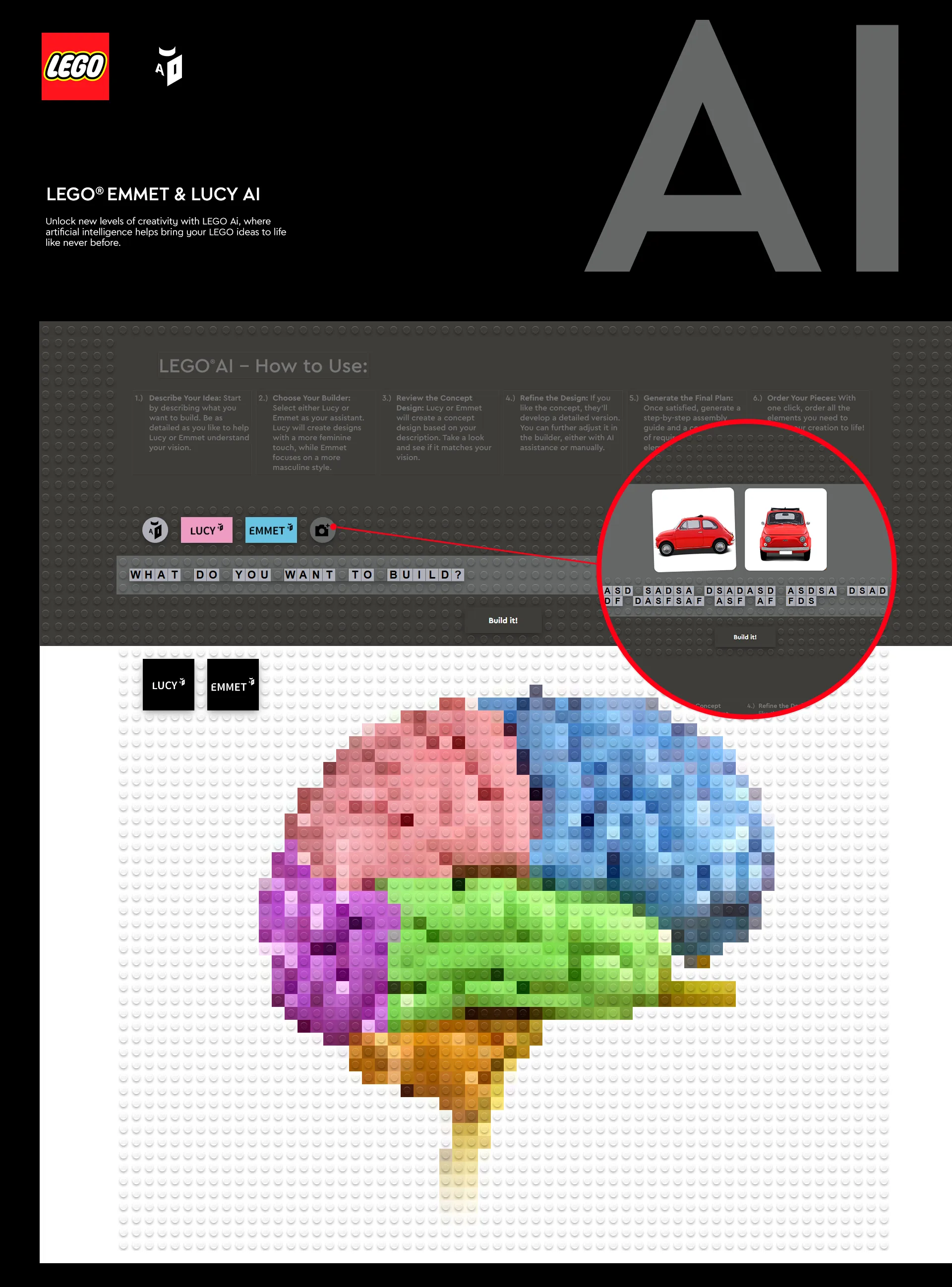 LEGO® Rebuilt for the Web - Generative AI Interface and User Experience by Laszlo Barath