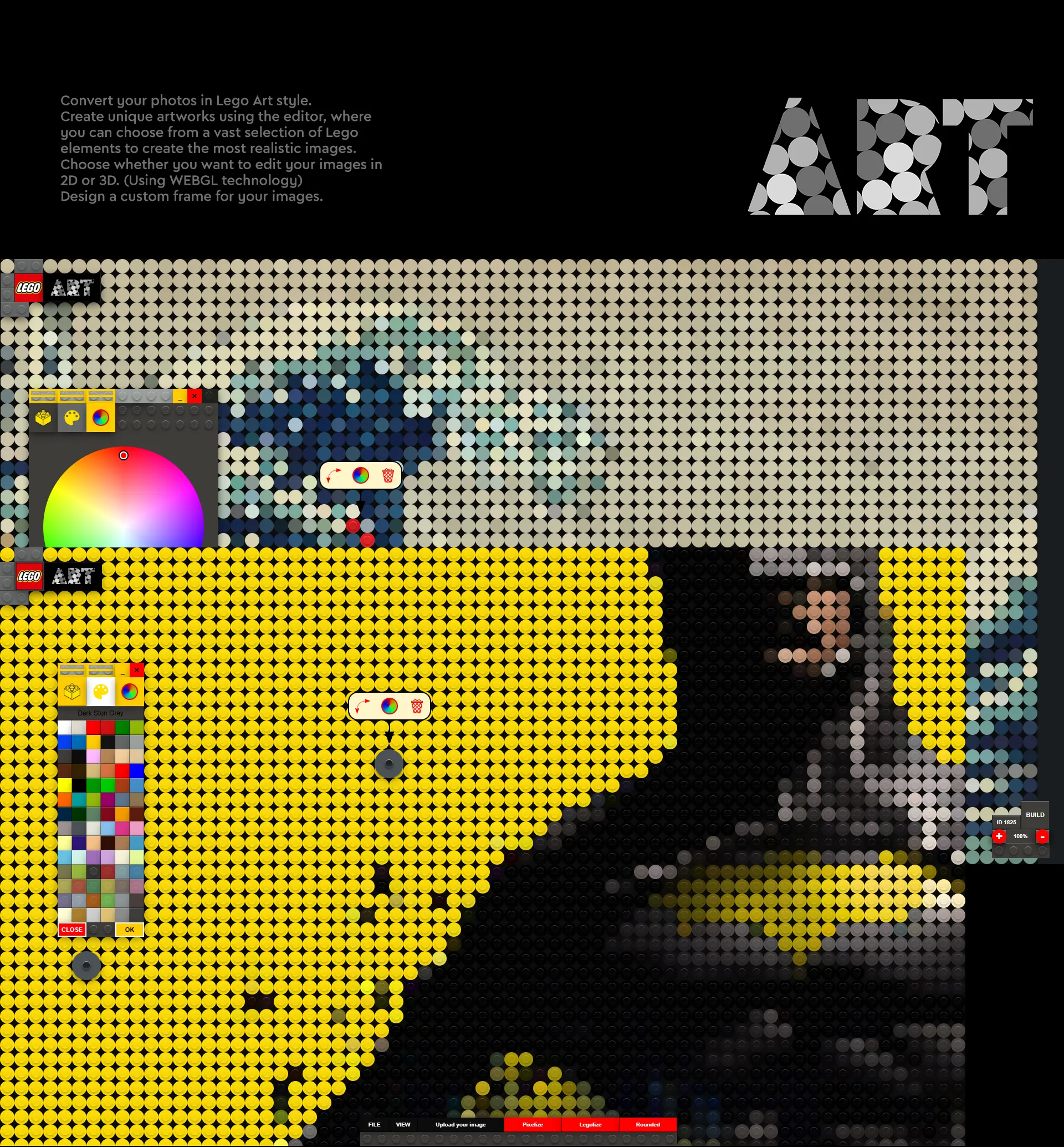 LEGO® Website Redesign - LEGO® ART Designer App by Laszlo Barath