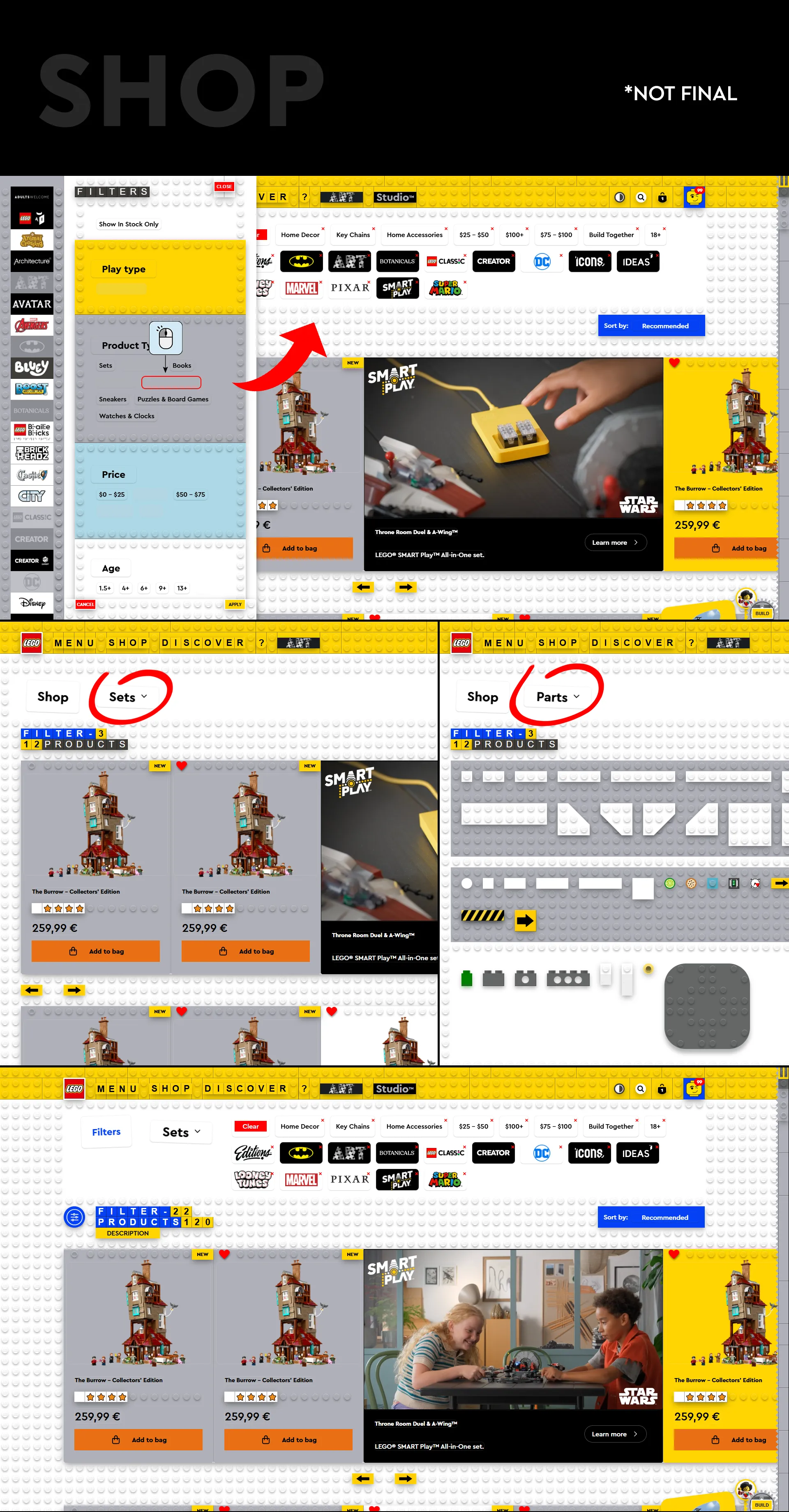 LEGO® Website Redesign - Modern E-commerce Shop Layout by Laszlo Barath