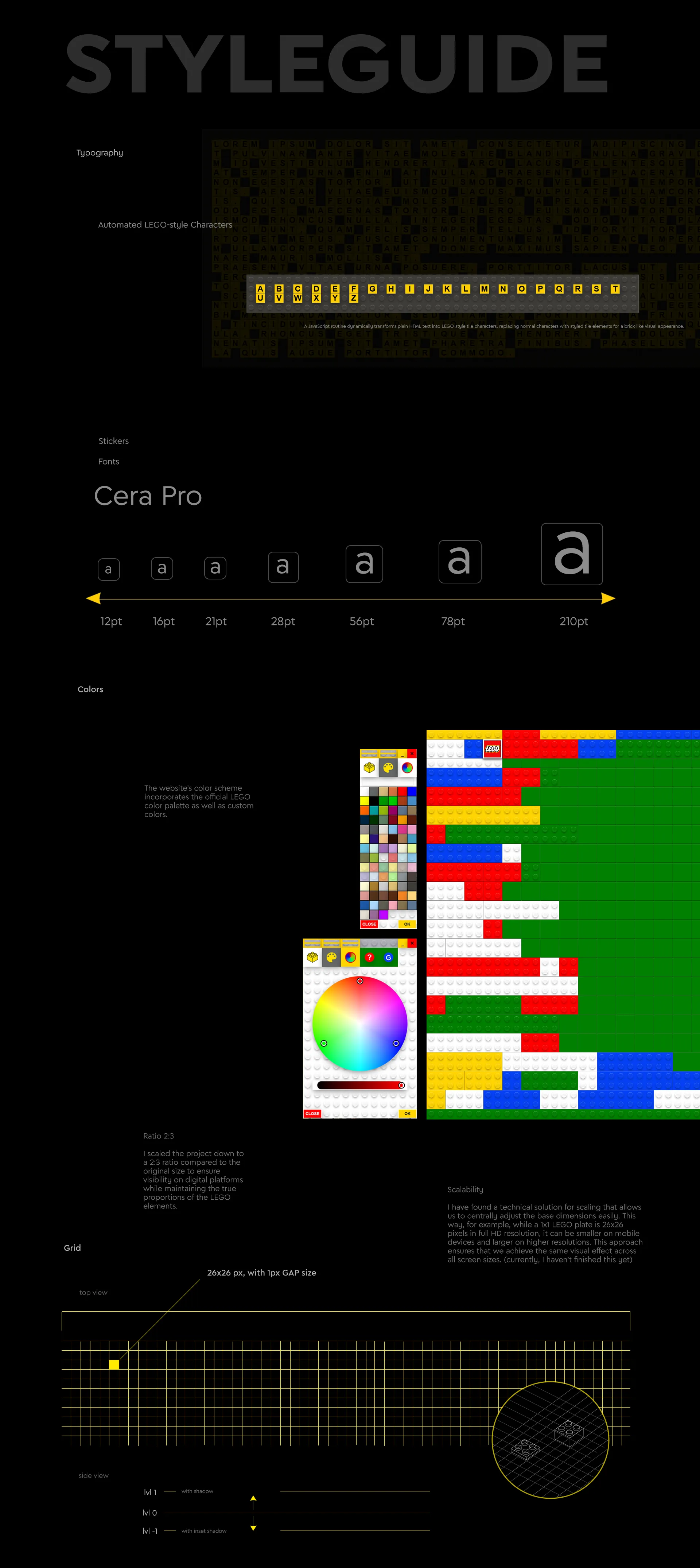 LEGO® Website Redesign Concept - Styleguide by Laszlo Barath