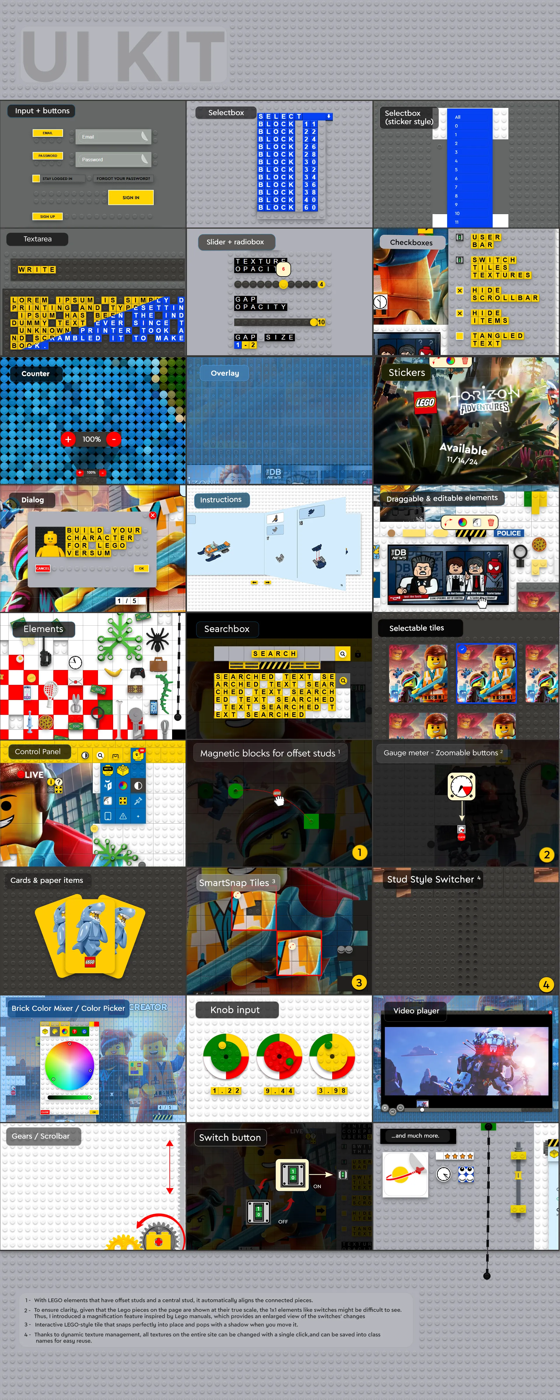 LEGO® Website Redesign Concept - UI Kit by Laszlo Barath