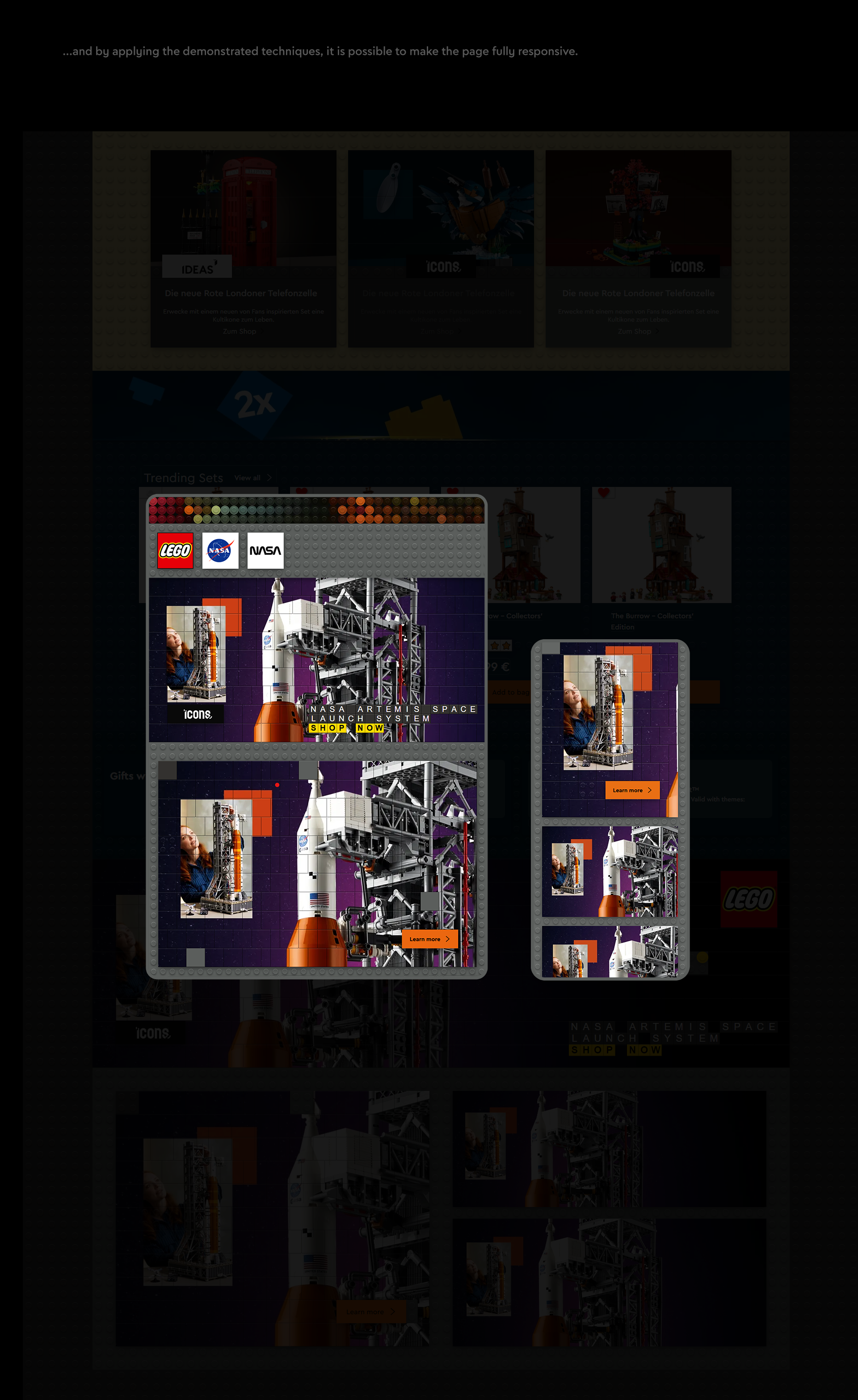LEGO® Website Redesign - Responsive web interfaces