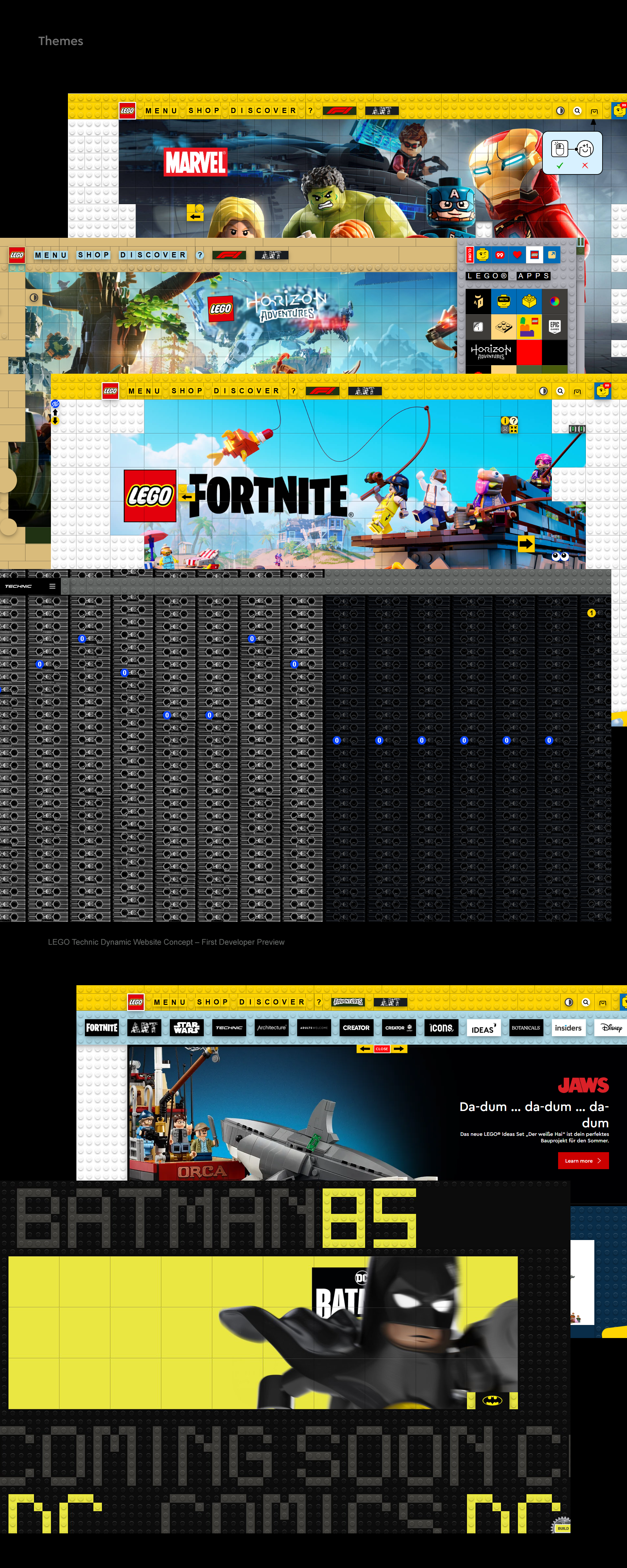 LEGO Web Redesign Concept - Screenshots