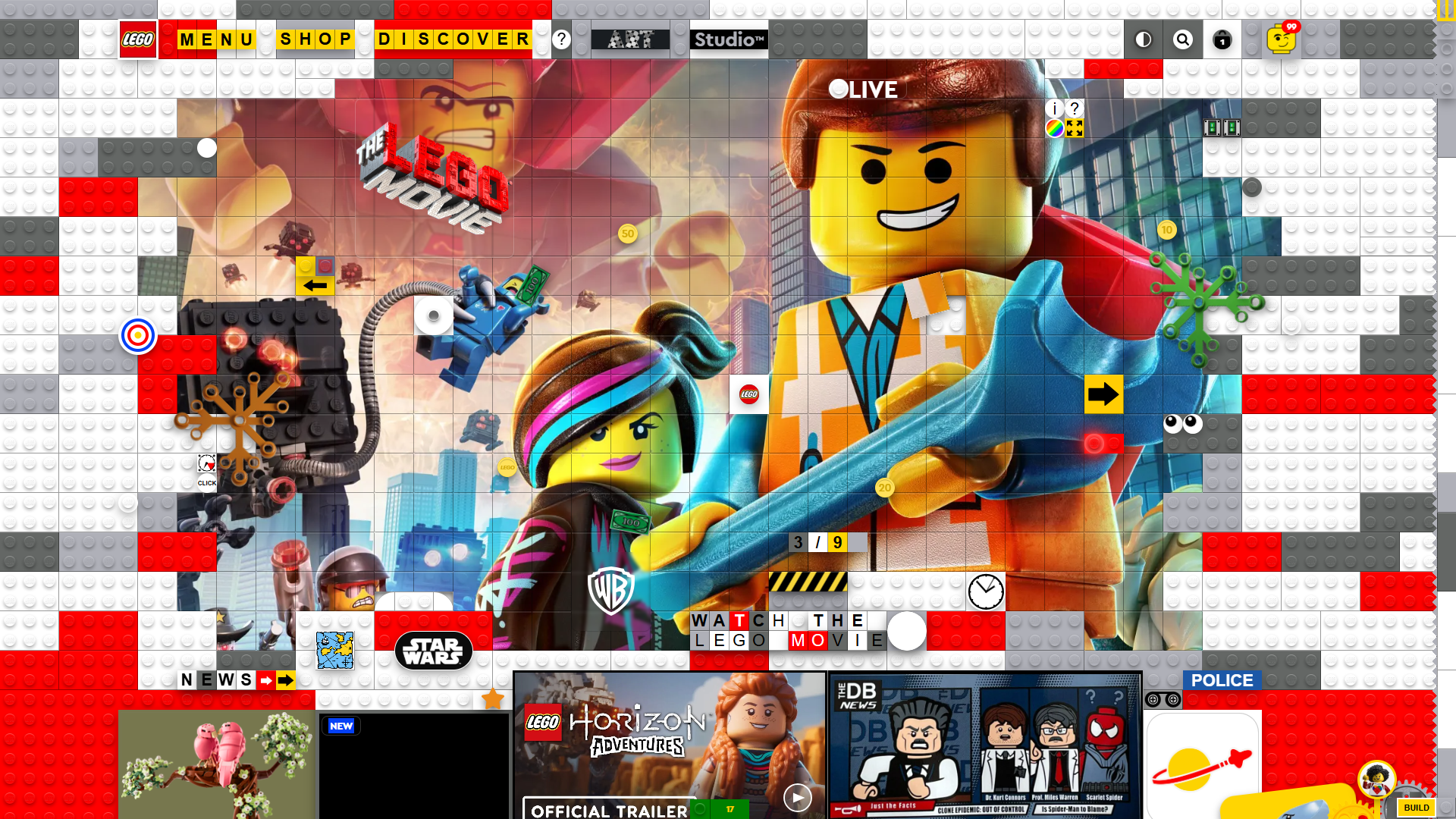 LEGO website redesign concept UI UX web design screenshot
