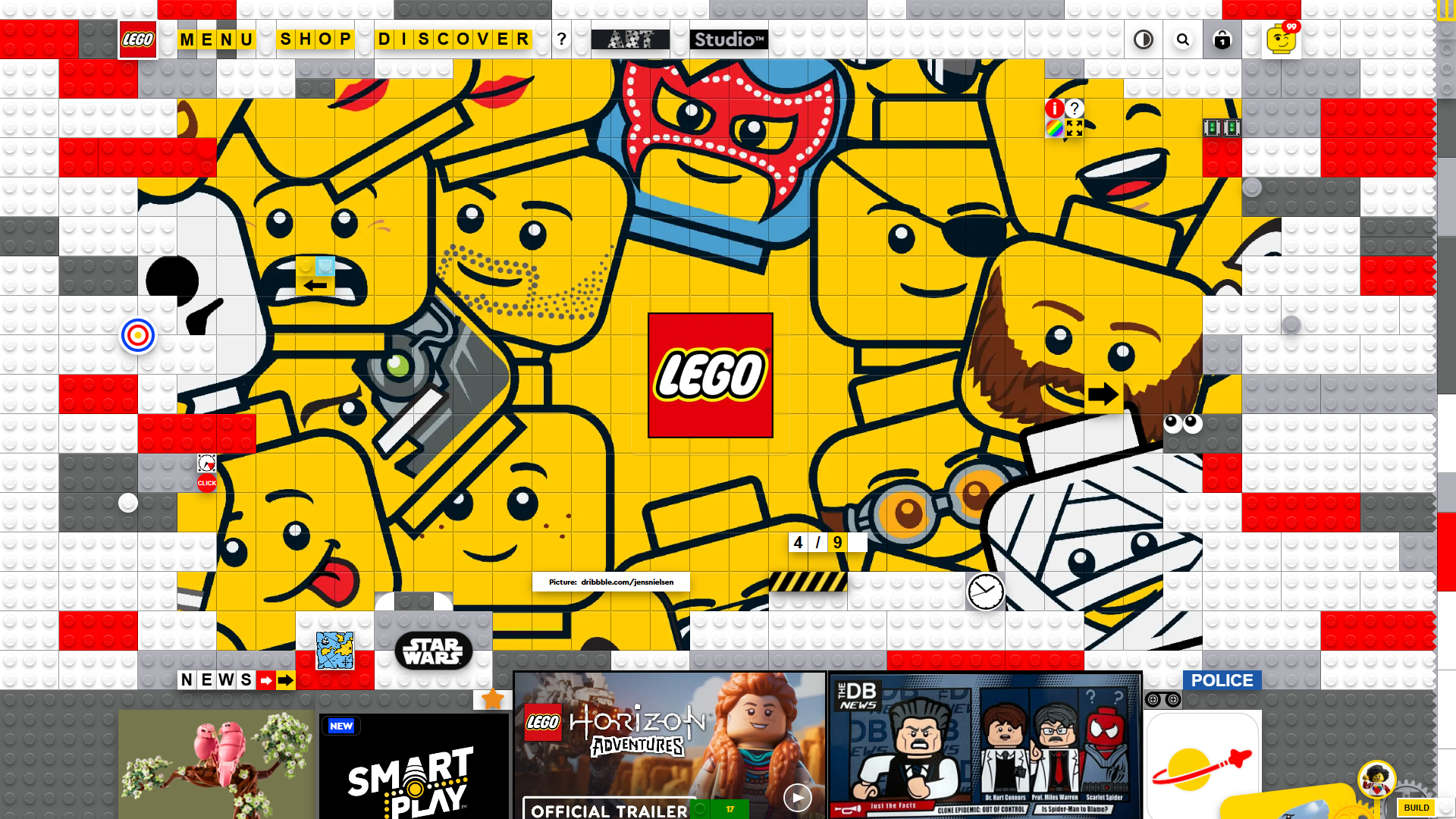 LEGO website redesign concept UI UX web design screenshot