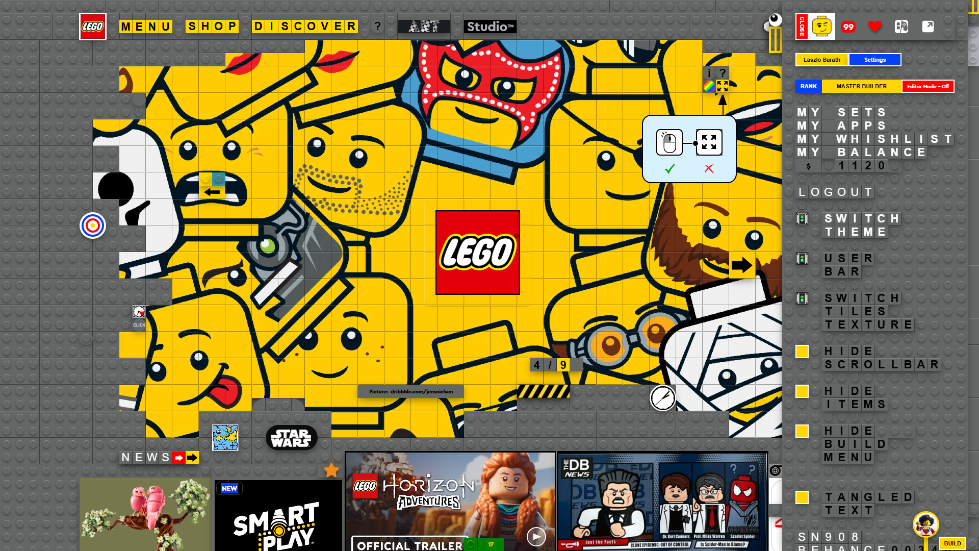 LEGO website redesign concept UI UX web design screenshot