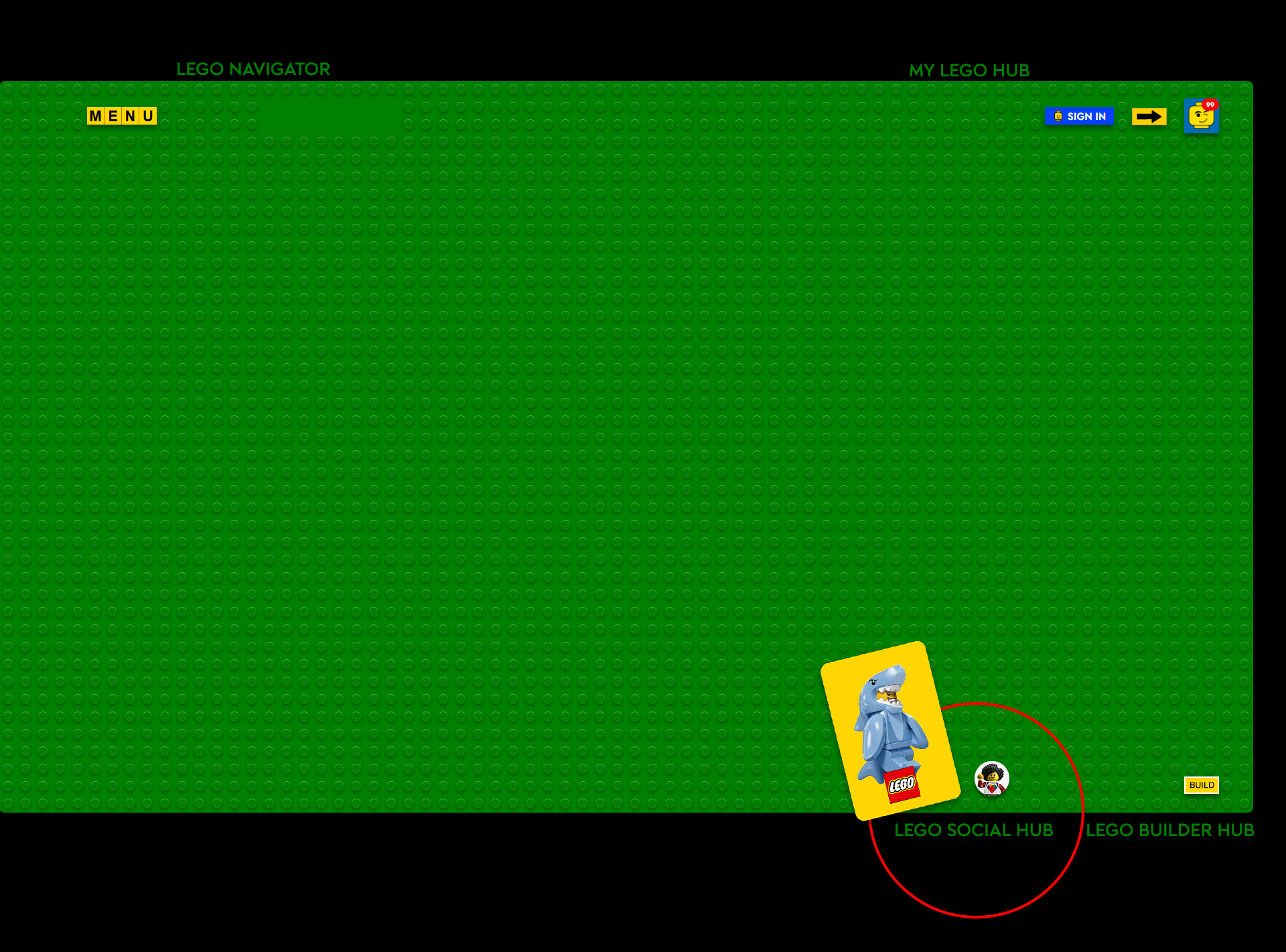 LEGO website redesign concept by Laszlo Barath - Social HUB
