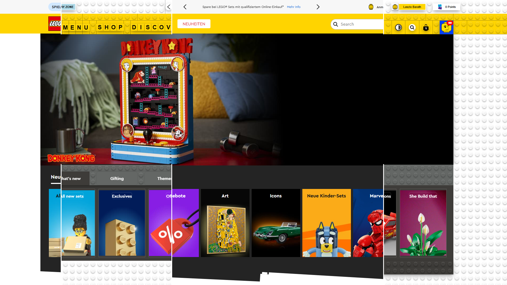 LEGO website redesign concept by Laszlo Barath - The Ruler Tool
